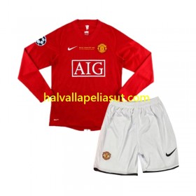 Jalkapallo Pelipaidat/Peliasut Manchester United Champion League 2007 Retro Lasten Kotipaita Pitkähihainen